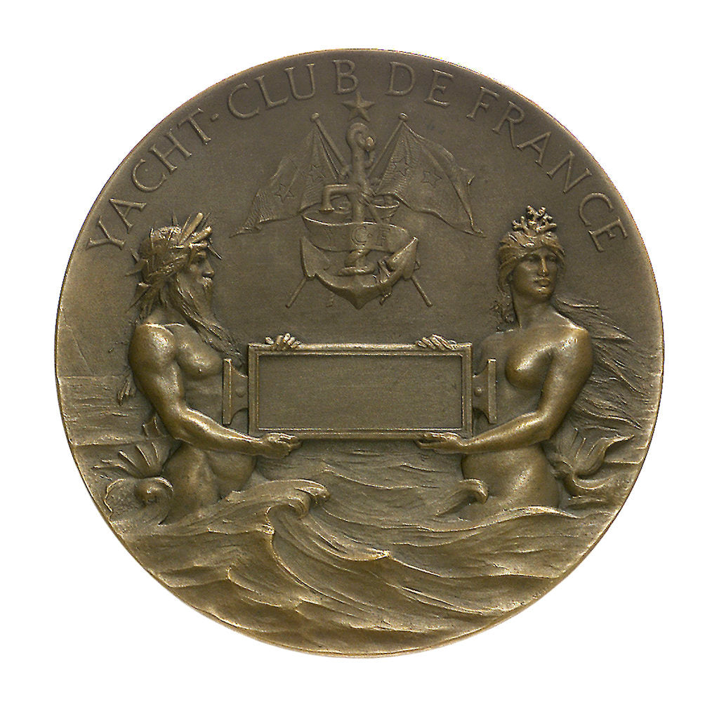 Detail of Medal commemorating the Yacht Club of France; reverse by F. Vernon
