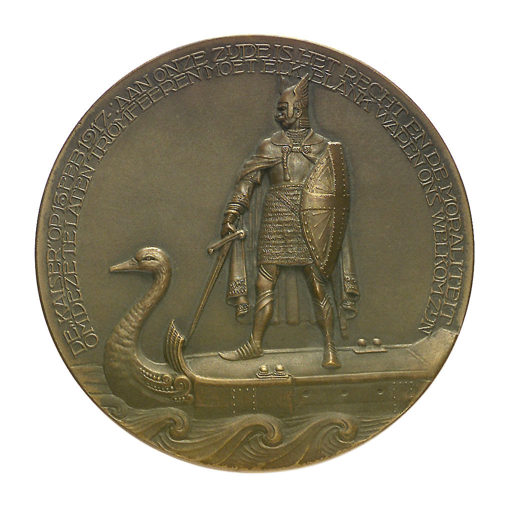 Detail of Medal commemorating the SS 'Amstelstroom' torpedoed, 1917; obverse by Unknown
