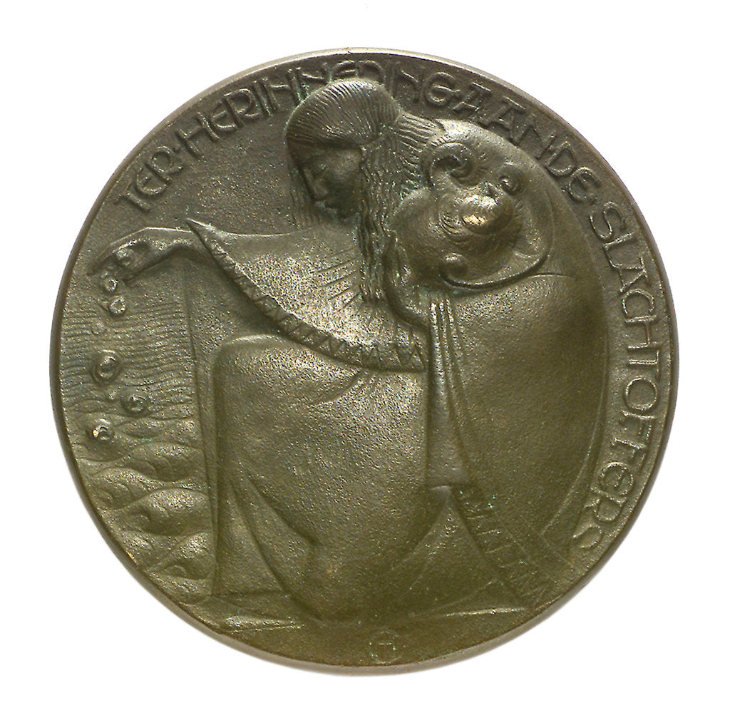 Detail of Memorial medal commemorating the Dutch lost at sea, 1914-1918; obverse by C.J. van der Hoef