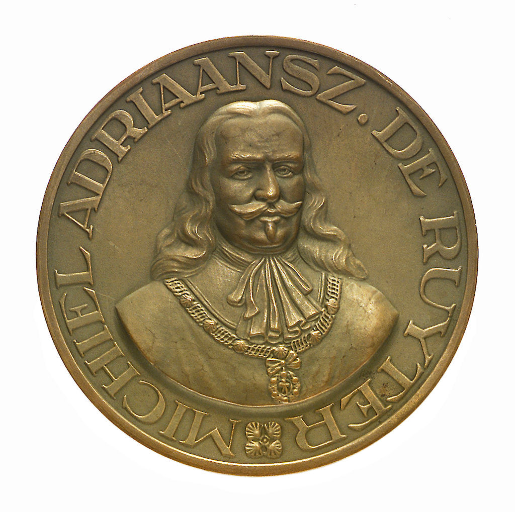 Detail of Medal commemorating Admiral Michel Adrianzoon de Ruyter (1607-1676); obverse by unknown