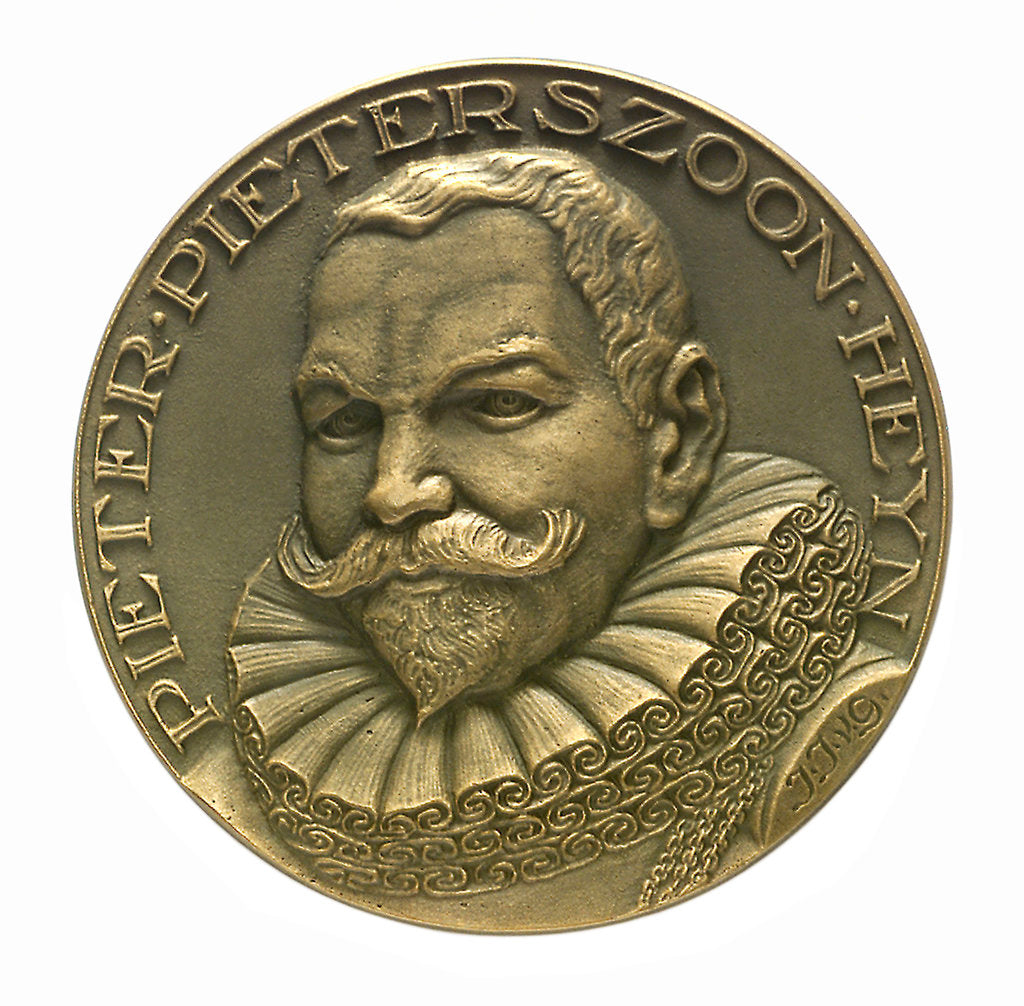 Detail of Medal commemorating Admiral Piet Heyn (1578-1629); obverse by J.J. van der Goor