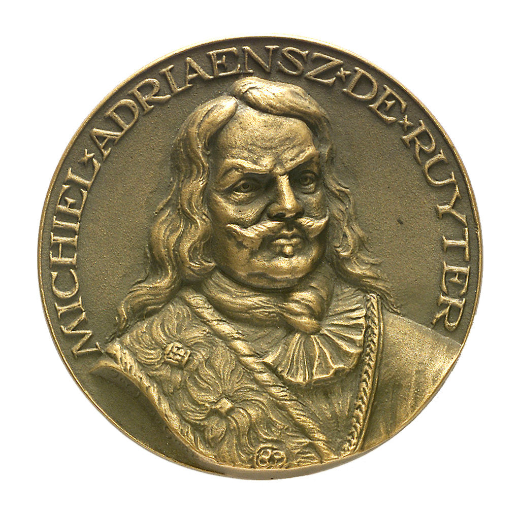 Detail of Medal commemorating Admiral Michel Adriaenszoon de Ruyter (1607-1676); obverse by J.J. van der Goor
