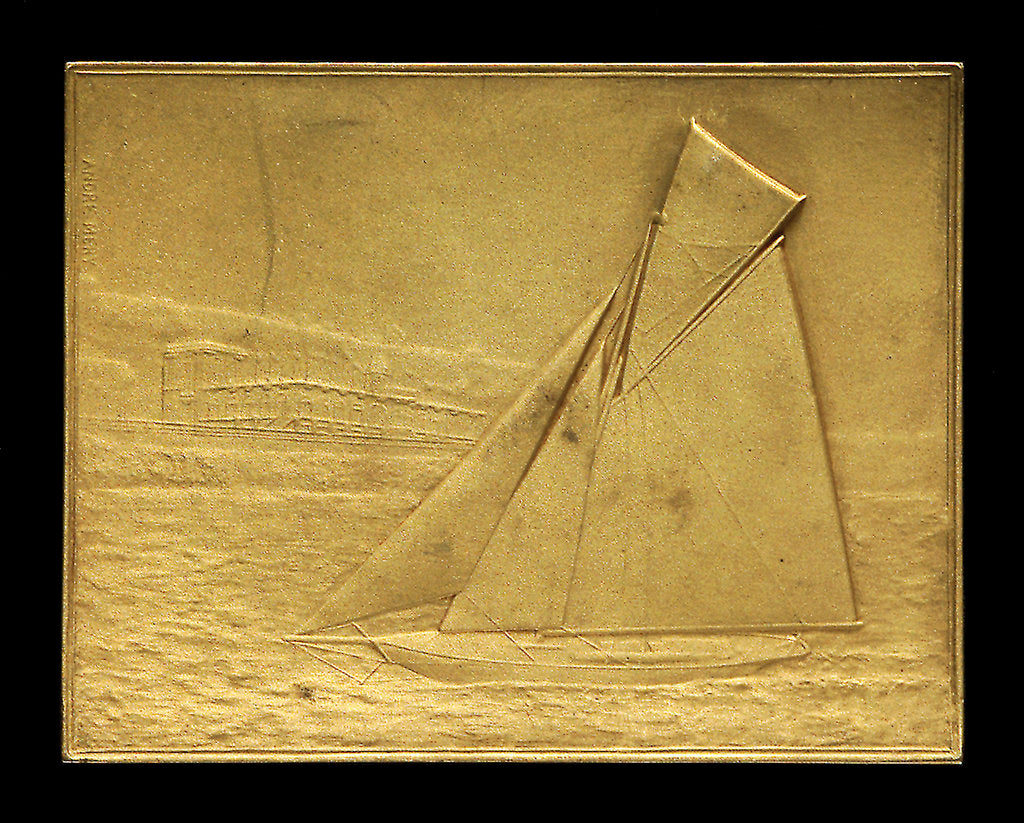 Detail of Medal commemorating the Société des Régates du Havre by Andre Mery