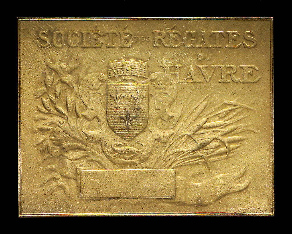 Detail of Medal commemorating the Société des Régates du Havre by Andre Mery