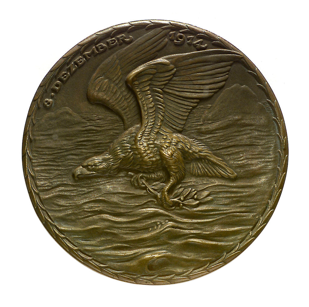 Detail of Medal commemorating the Battle of the Falkland Islands, 1914; reverse by Karl Goetz
