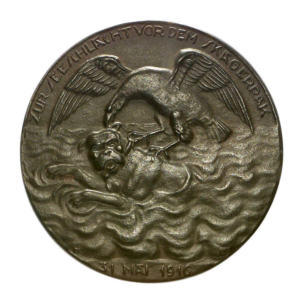 Detail of Medal commemorating the Battle of Jutland, 1916; obverse by H. Lindl
