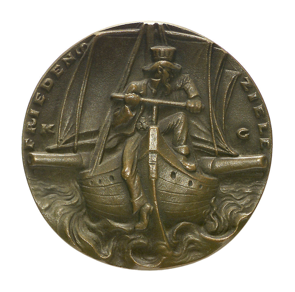 Detail of Medal commemorating America's peace objectives; obverse by Karl Goetz