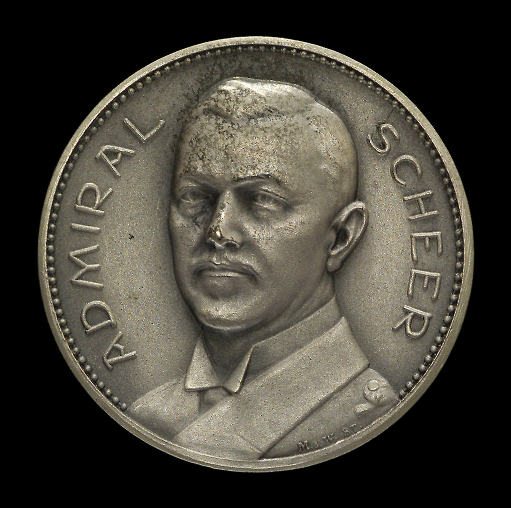 Detail of Medal commemorating Admiral Reinhard von Scheer (1863-1928); obverse by M. & W.