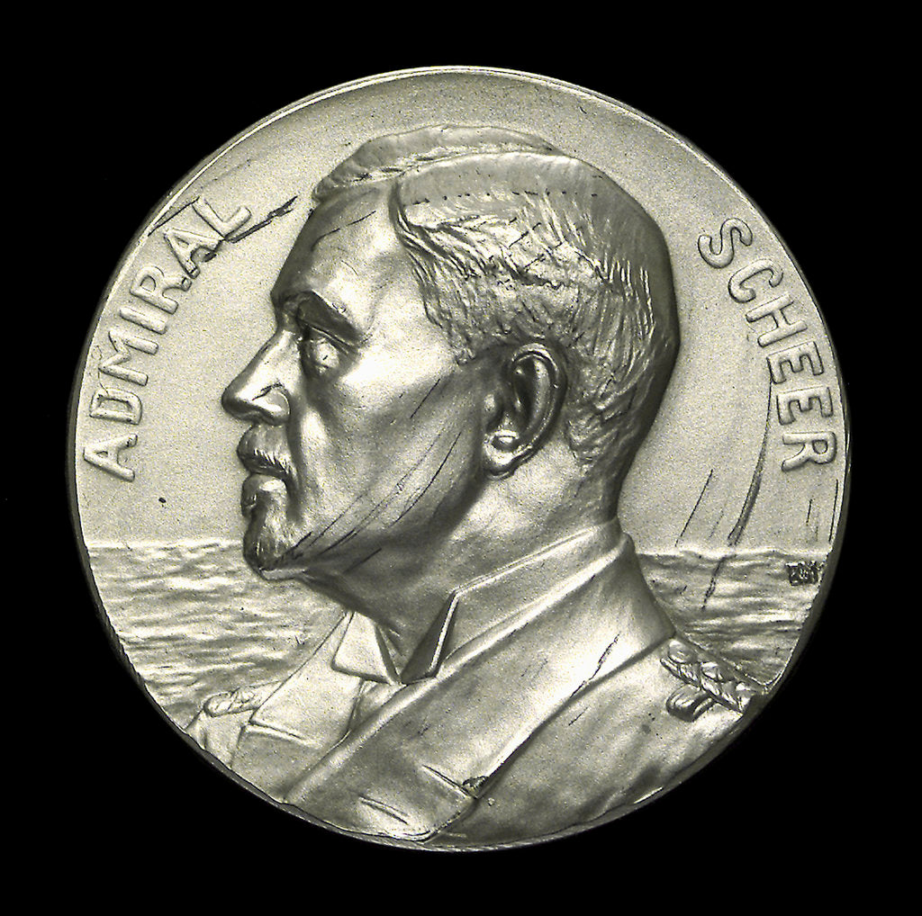 Detail of Medal commemorating Admiral Reinhard von Scheer (1863-1928) and the Battle of Jutland, 1916; obverse by B.H. Mayer