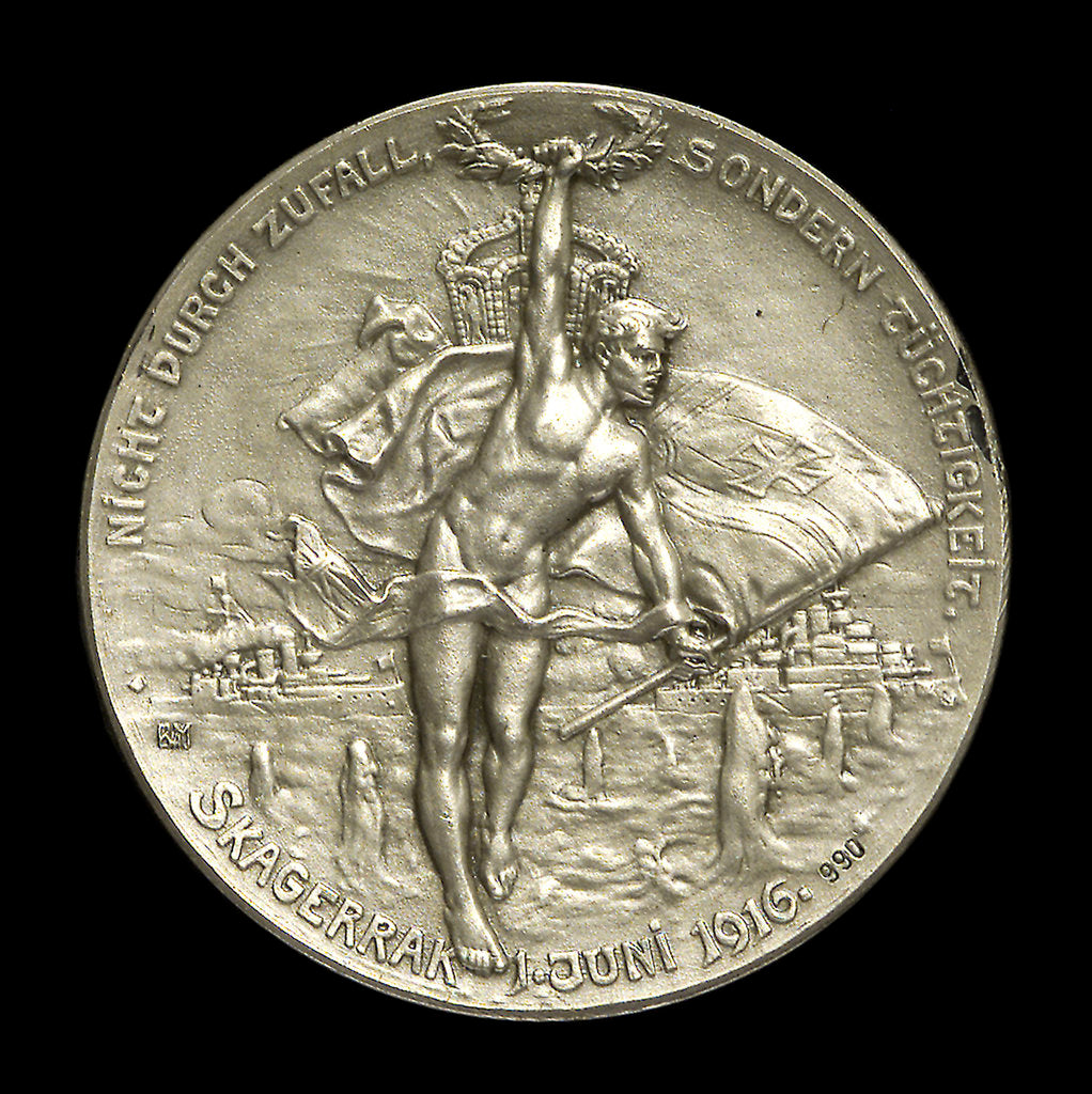 Detail of Medal commemorating Admiral Eduard von Capelle (1855-1931) and the Battle of Jutland, 1916; reverse by B.H. Mayer