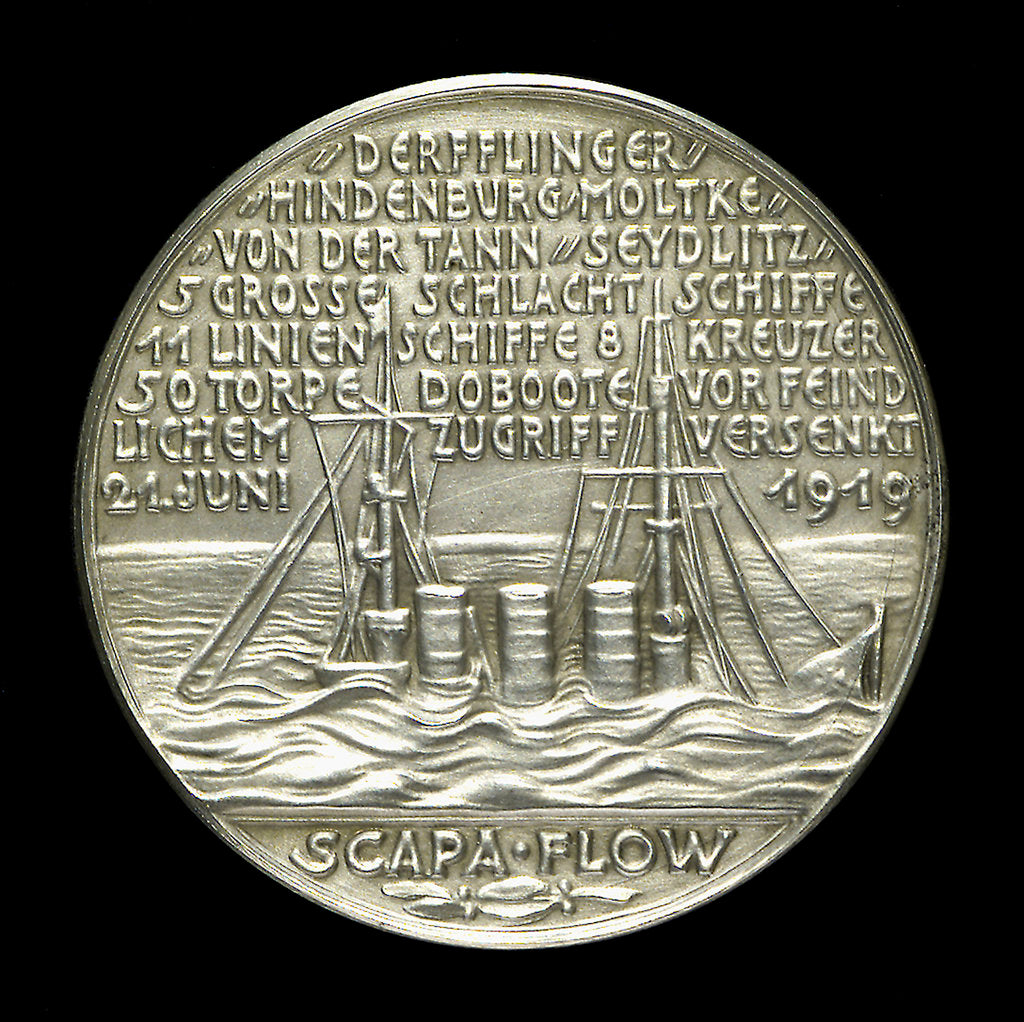 Detail of Medal commemorating the scuttling of the German fleet, 1919; reverse by unknown