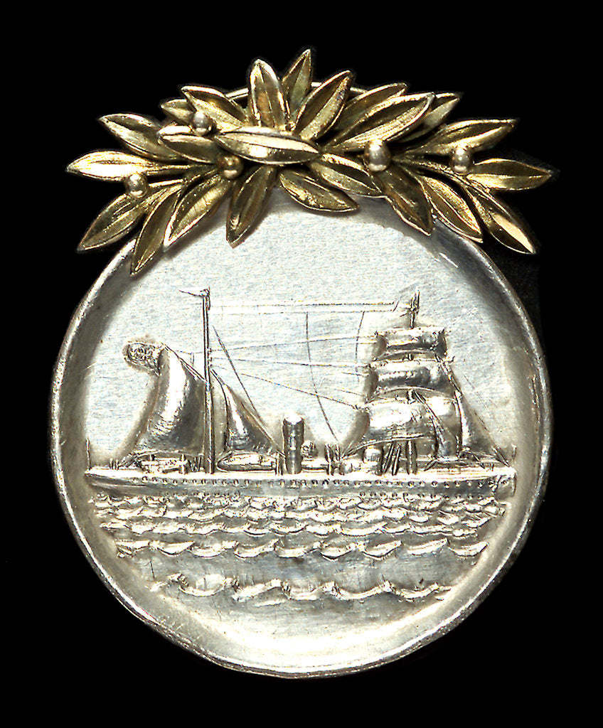 Detail of Medal commemorating the voyage of the 'Meteor', survey ship, 1925-1927; obverse by Bavarian Mint