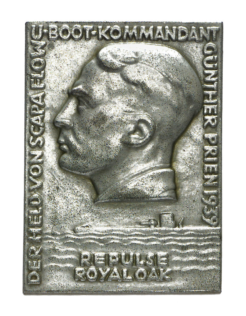 Detail of Medal commemorating Captain-Lieutenant Günther Prien (1908-1941) and the sinking of HMS 'Repulse' and 'Royal Oak', 1939 by Unknown