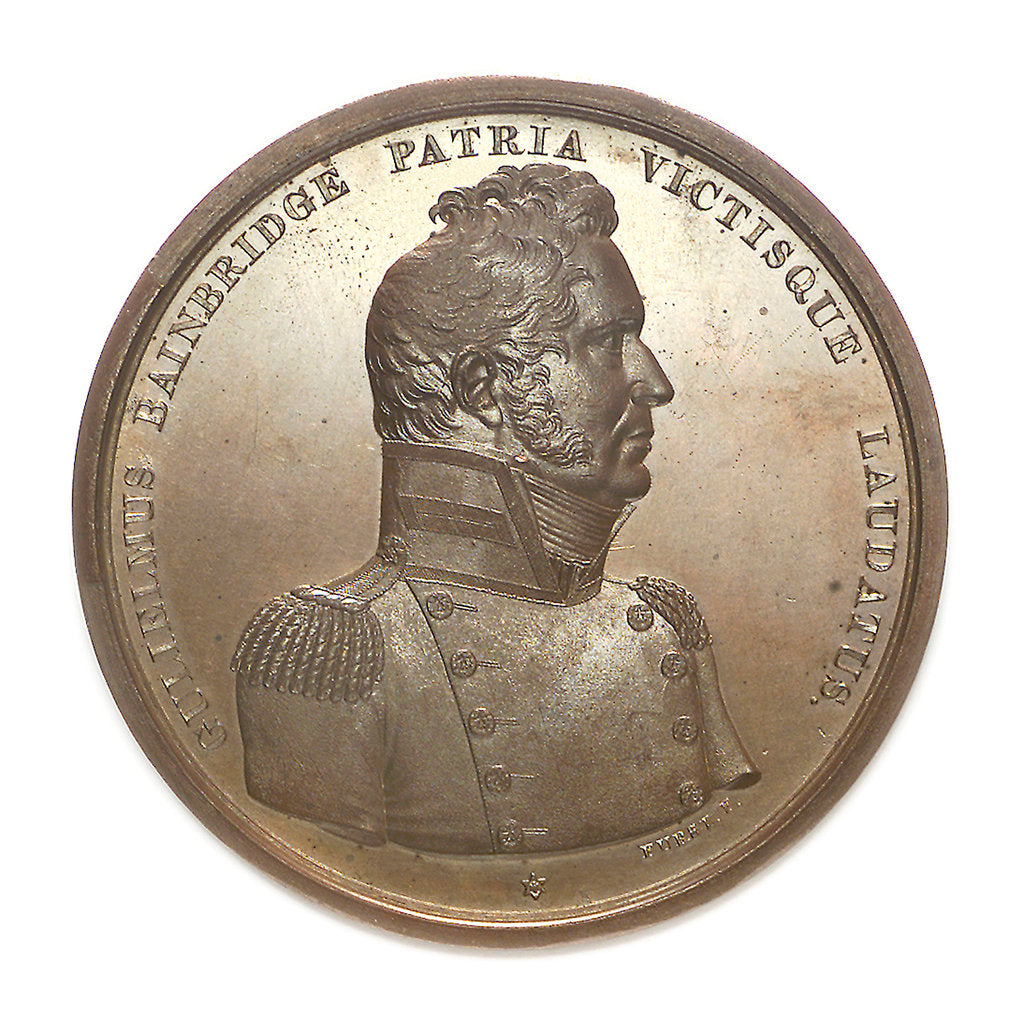Detail of Medal commemorating Commodore William Bainbridge (1774-1833) and the action between USS 'Constitution' and HMS 'Java', 1812; obverse by Moritz Furst