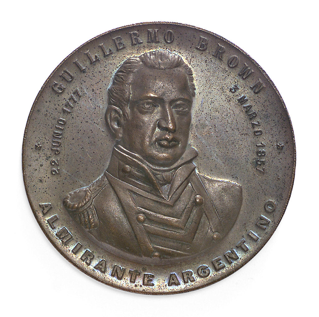 Detail of Medal commemorating Admiral William Brown (1777-1857); obverse by unknown
