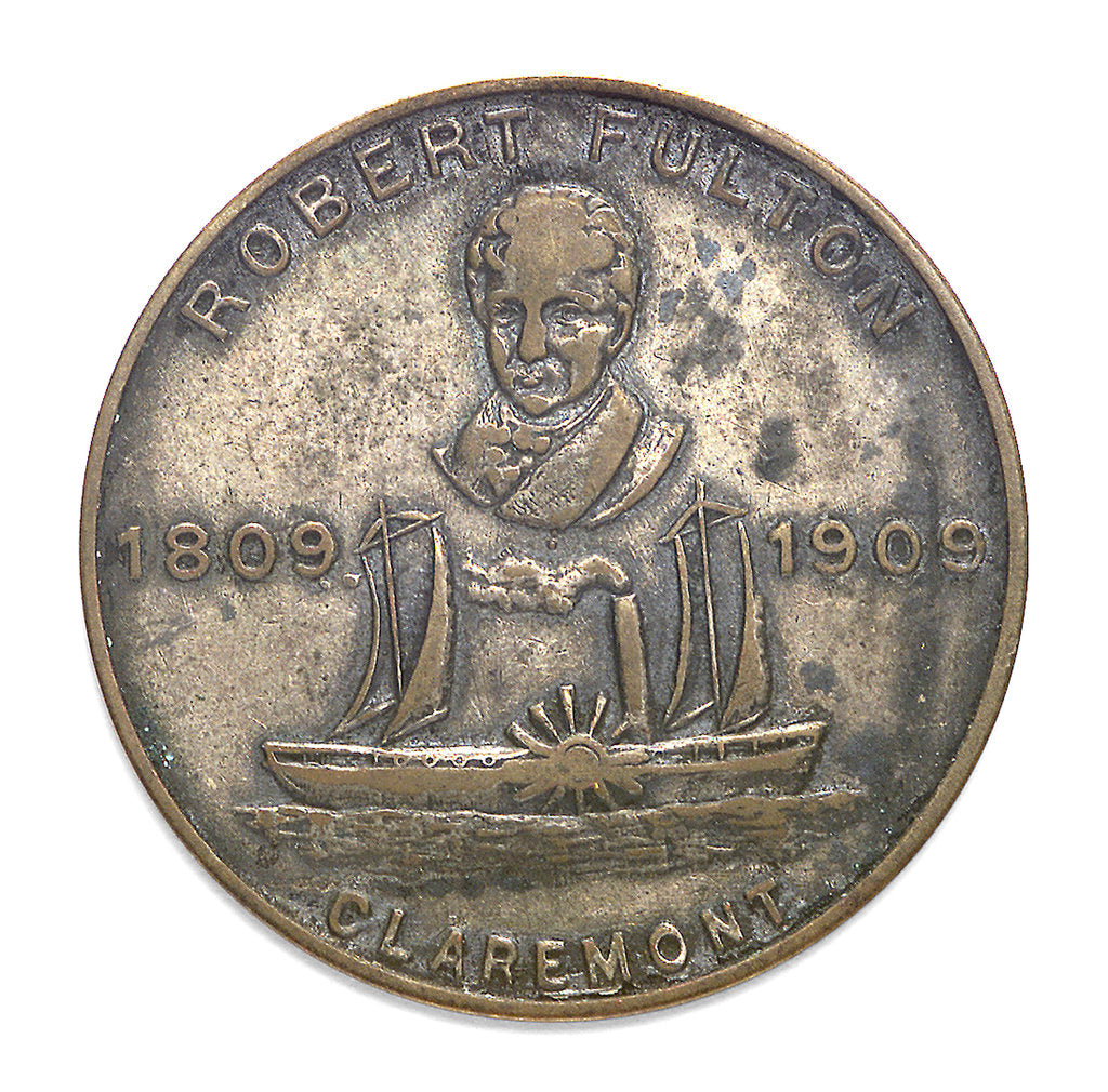 Detail of Medal commemorating the Hudson-Fulton celebration, 1909; obverse by Whitehead & Hoag