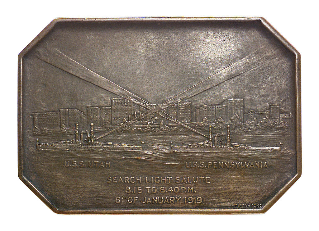 Detail of Medal commemorating the dedication of Joan of Arc Park, 1919; reverse by Tiffany & Co.