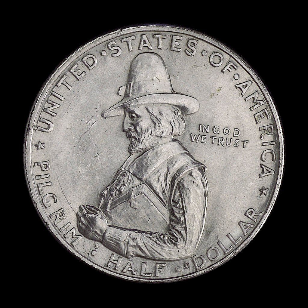 Detail of Coin commemorating the Pilgrim Tercentenary celebration, 1920; obverse by Unknown