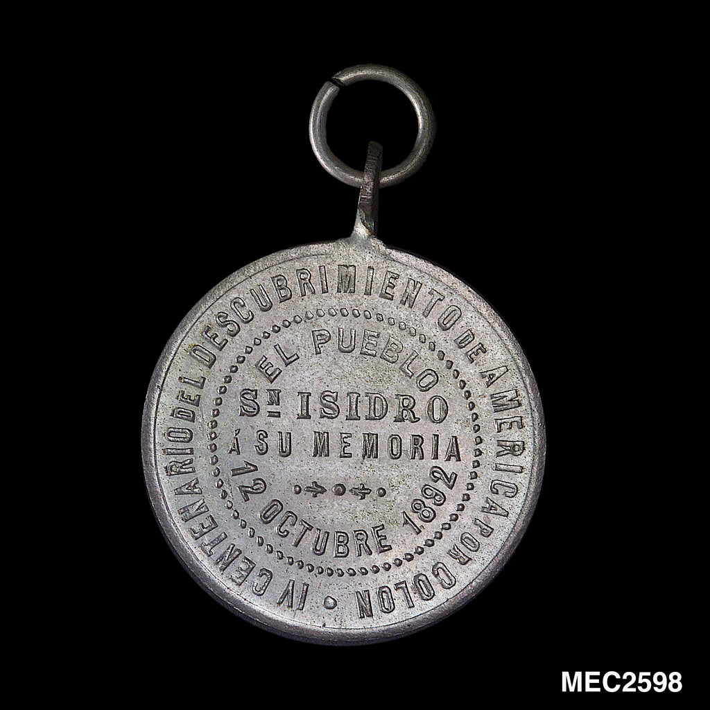 Detail of Token commemorating the 400th anniversary of the discovery of America, 1892 by Unknown