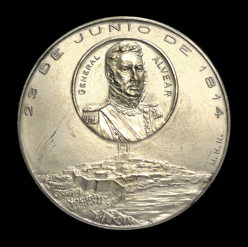 Detail of Medal commemorating the centenary of the capture of Montevideo, 1914; reverse by C. Rossi