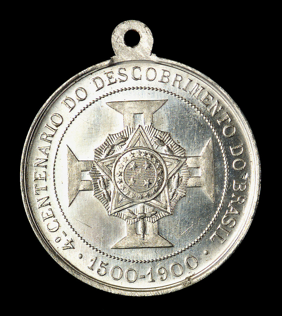 Detail of Medal commemorating the discovery of Brazil and Admiral Cabral; reverse by Unknown