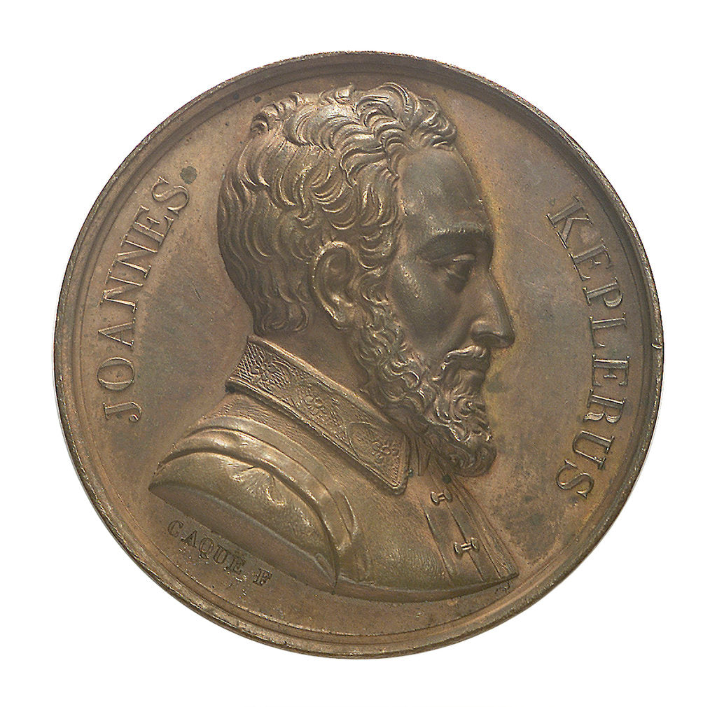 Detail of Commemorative medal depicting John Kepler (1571-1630); obverse by A.A. Caqu
