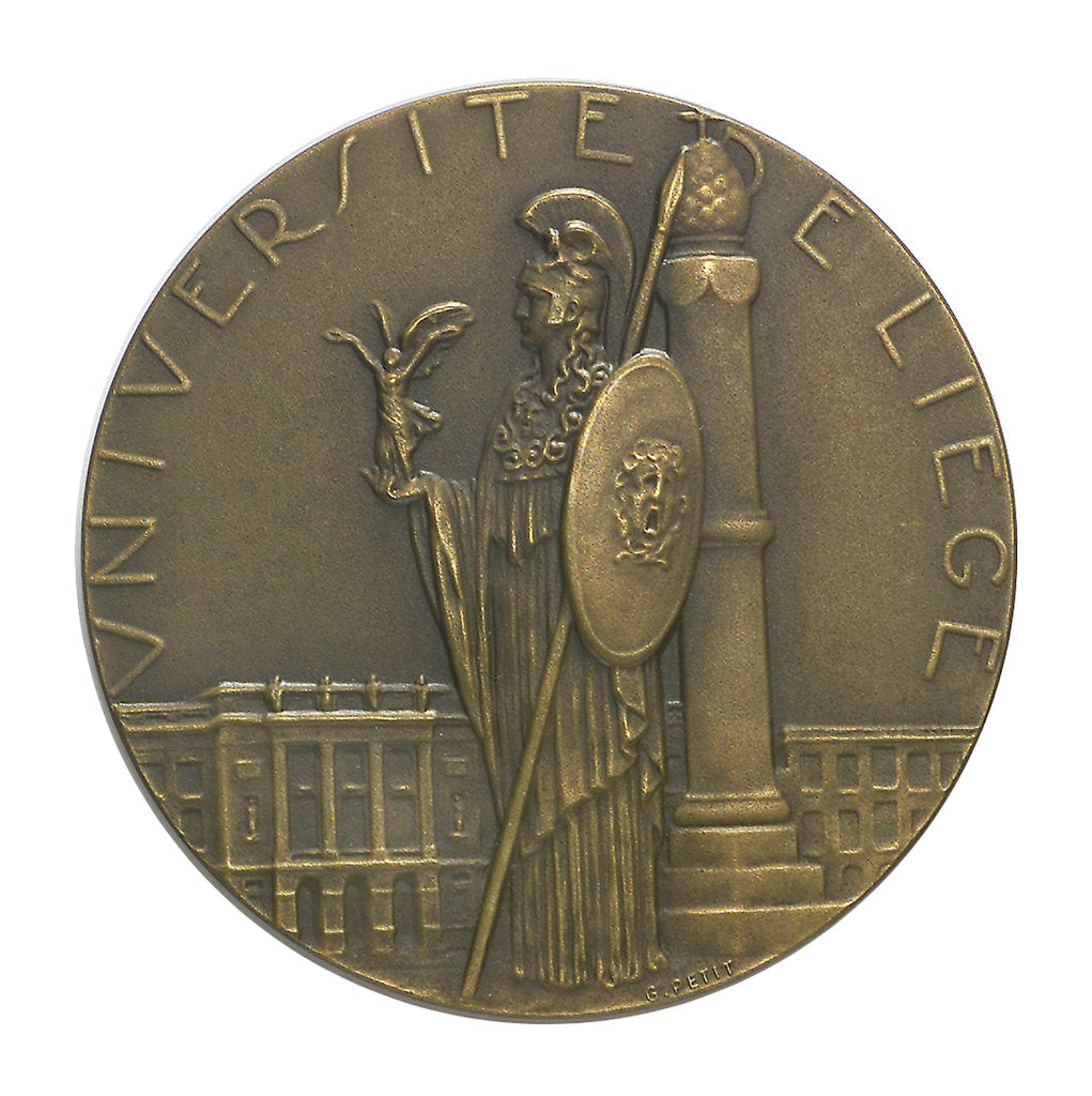 Detail of Commemorative medal, University of Liège by G. Petit