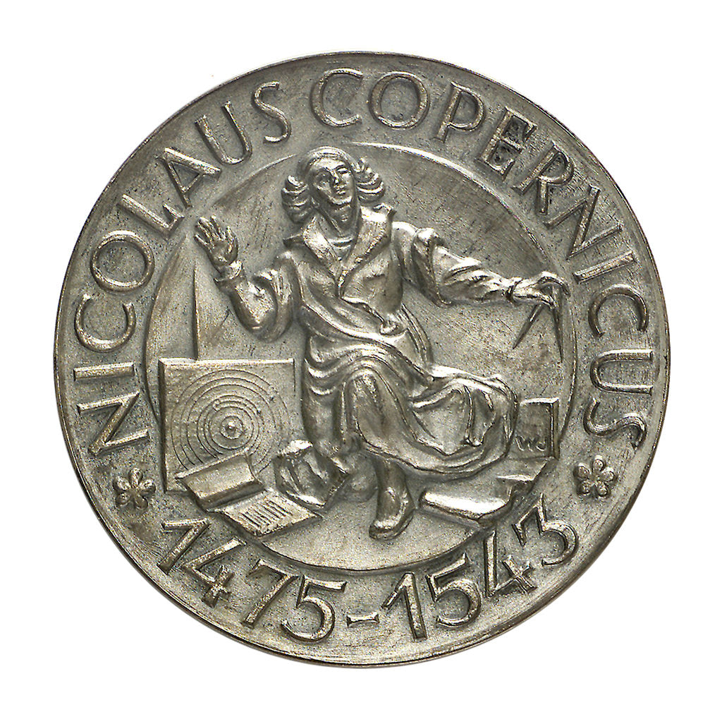 Detail of Medal commemorating the quartercentenary of the death of Nicholas Copernicus, 1943; obverse by Wojciech Jastrzebowski