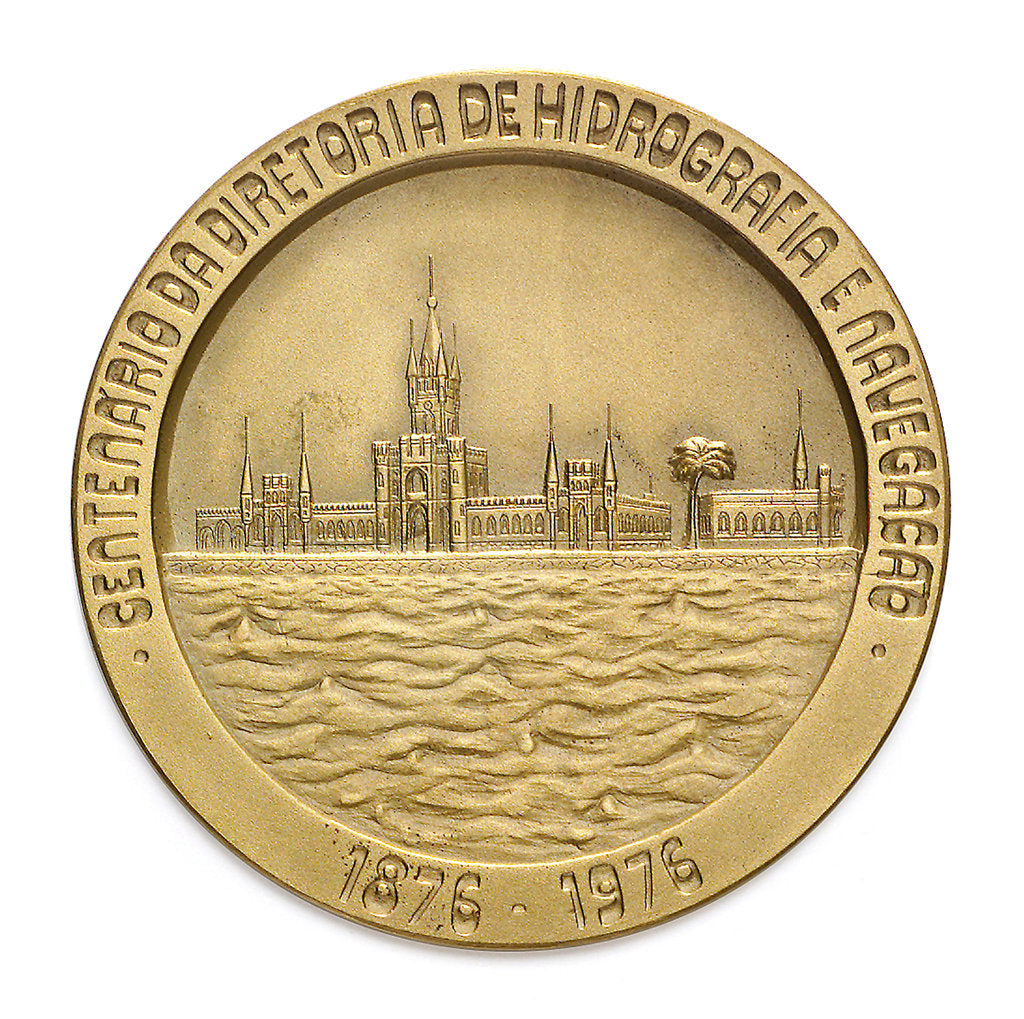 Detail of Medal commemorating the centenary of the Brazilian Hydrographic Office, 1976; reverse by Unknown