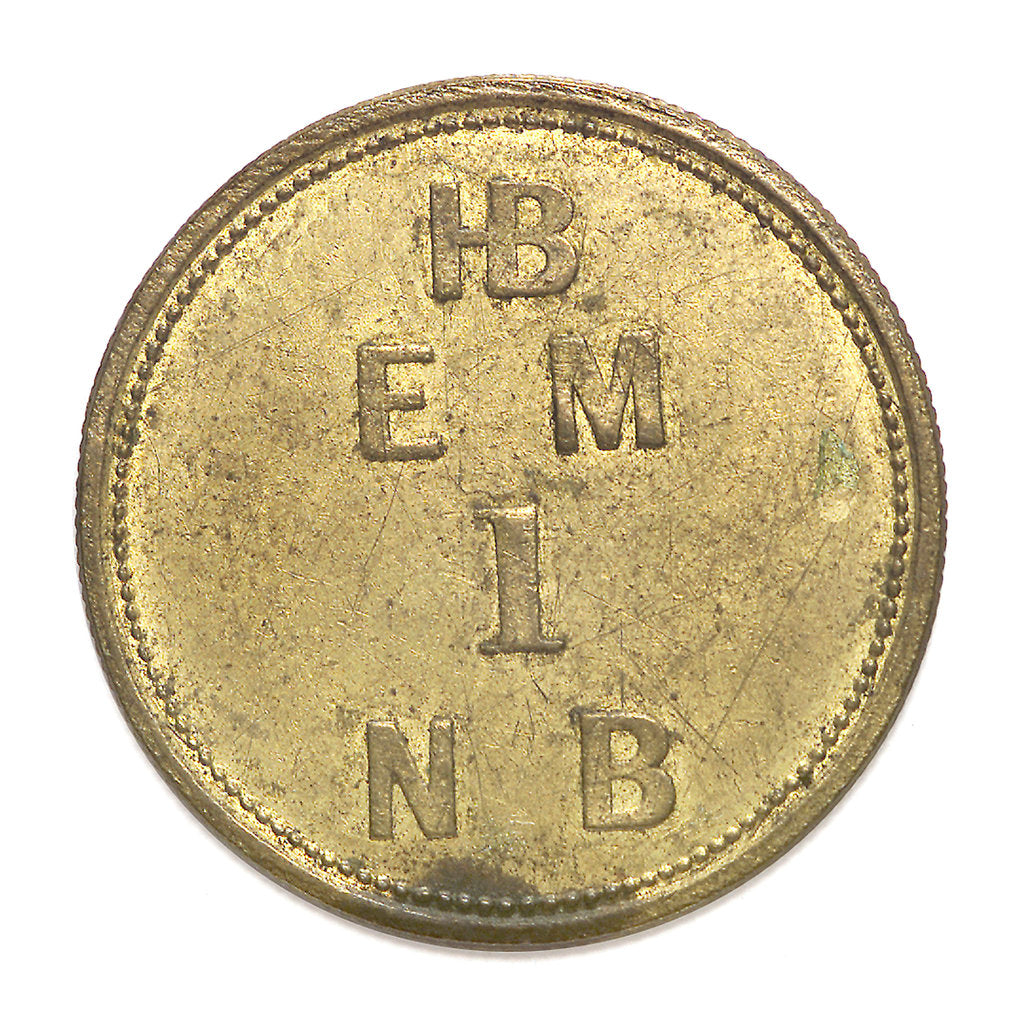 Detail of Hudson Bay Company trading token; reverse by Unknown