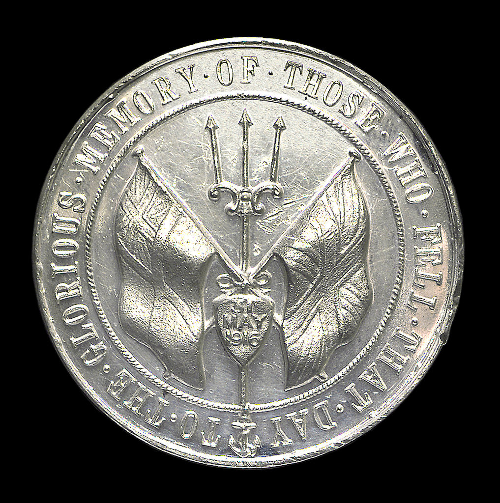 Detail of Medal commemorating the Battle of Jutland, 1916; obverse by Marquis of Milford Haven