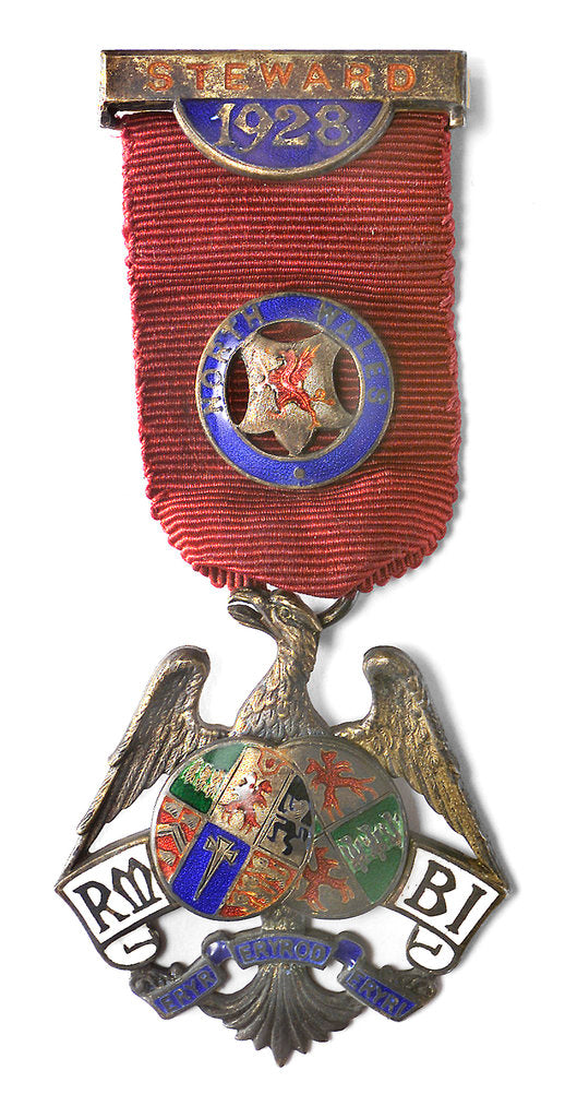 Detail of Steward's Badge of the RMBI 1928 North Wales; obverse by G. Kenning & Son