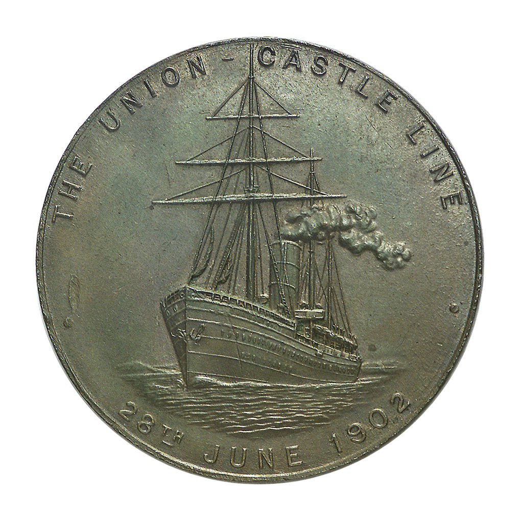 Detail of Medal commemorating the Coronation of Edward VII, 1902; reverse by Emil Fuchs