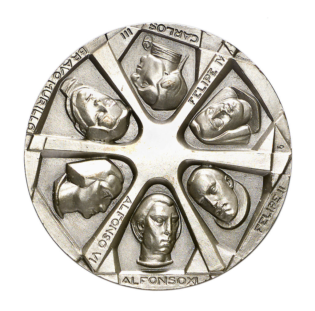 Detail of Medal commemorating the city of Madrid; reverse by Unknown