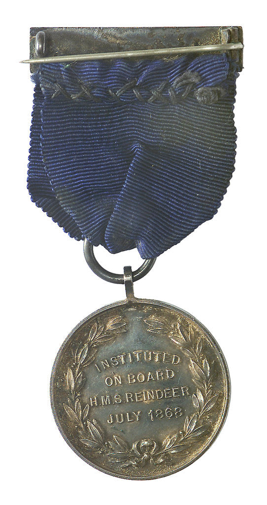 Detail of Royal Naval Temperance Society medal; reverse by Unknown