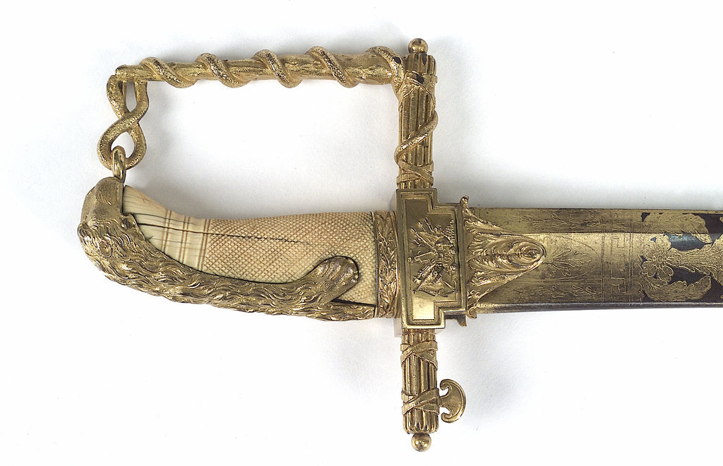 Detail of Lloyds Patriotic Fund £30 Presentation Sword by R. Teed
