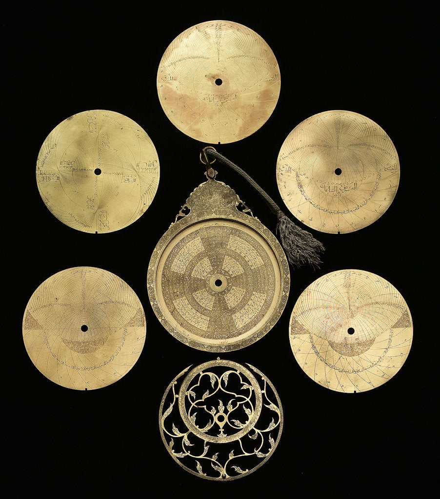 Detail of Astrolabe: dismounted obverse by Abd al-A'imma