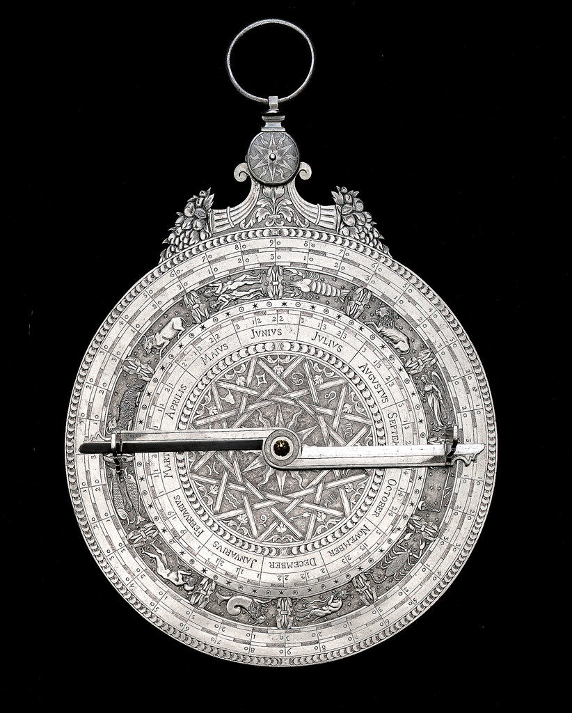 Detail of Astrolabe: mounted reverse by Spitzer Workshop