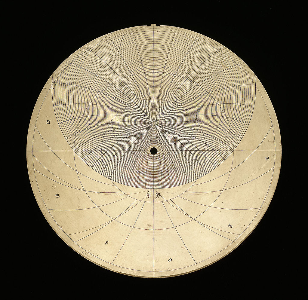 Detail of Astrolabe:  plate for latitude 51 by Unknown