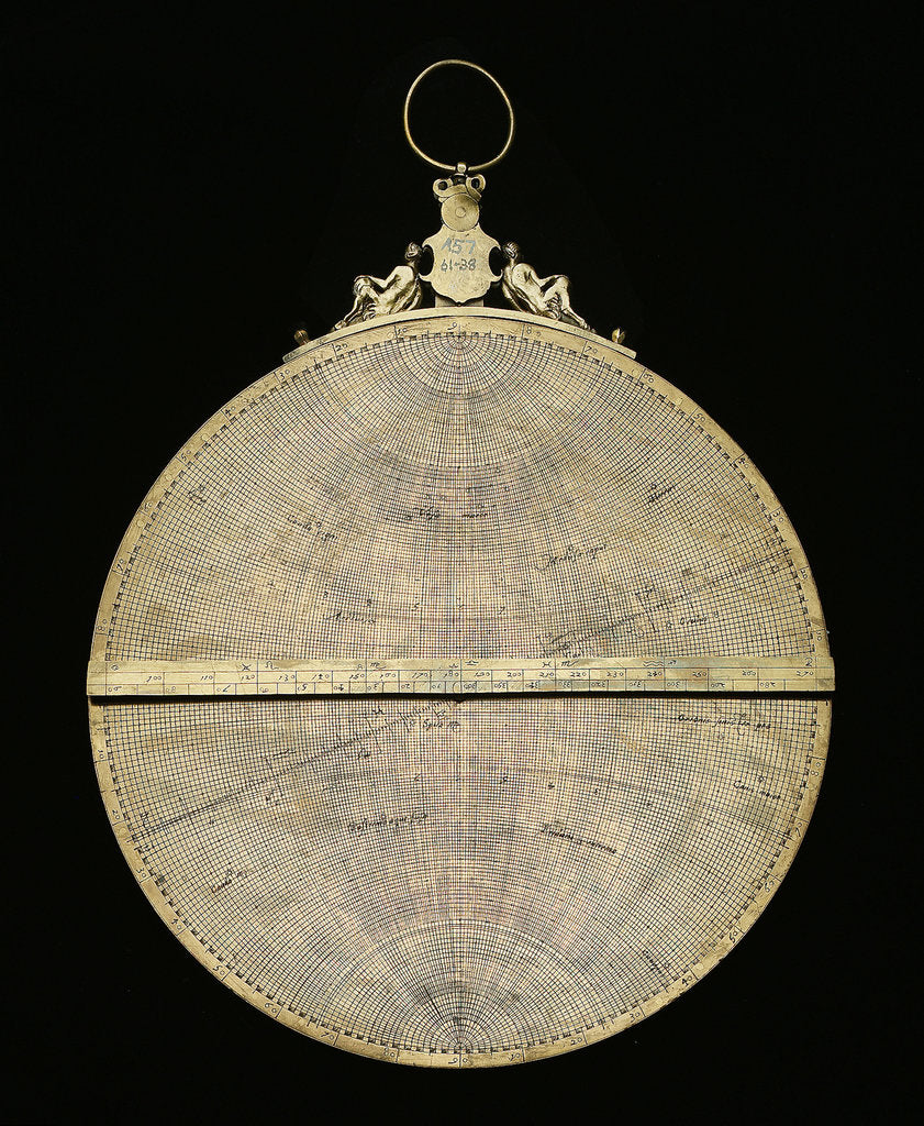 Detail of Astrolabe: mounted reverse by Adrian Descroli