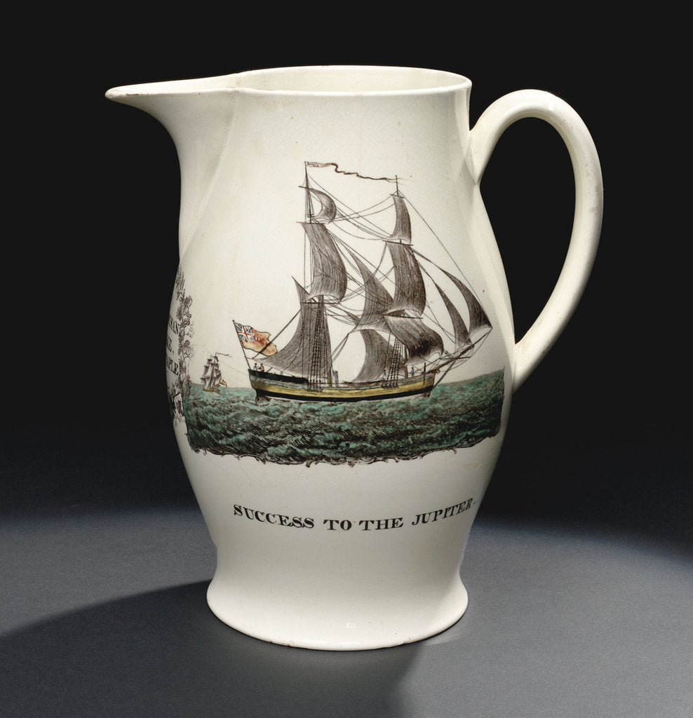 Detail of Creamware jug by Unknown
