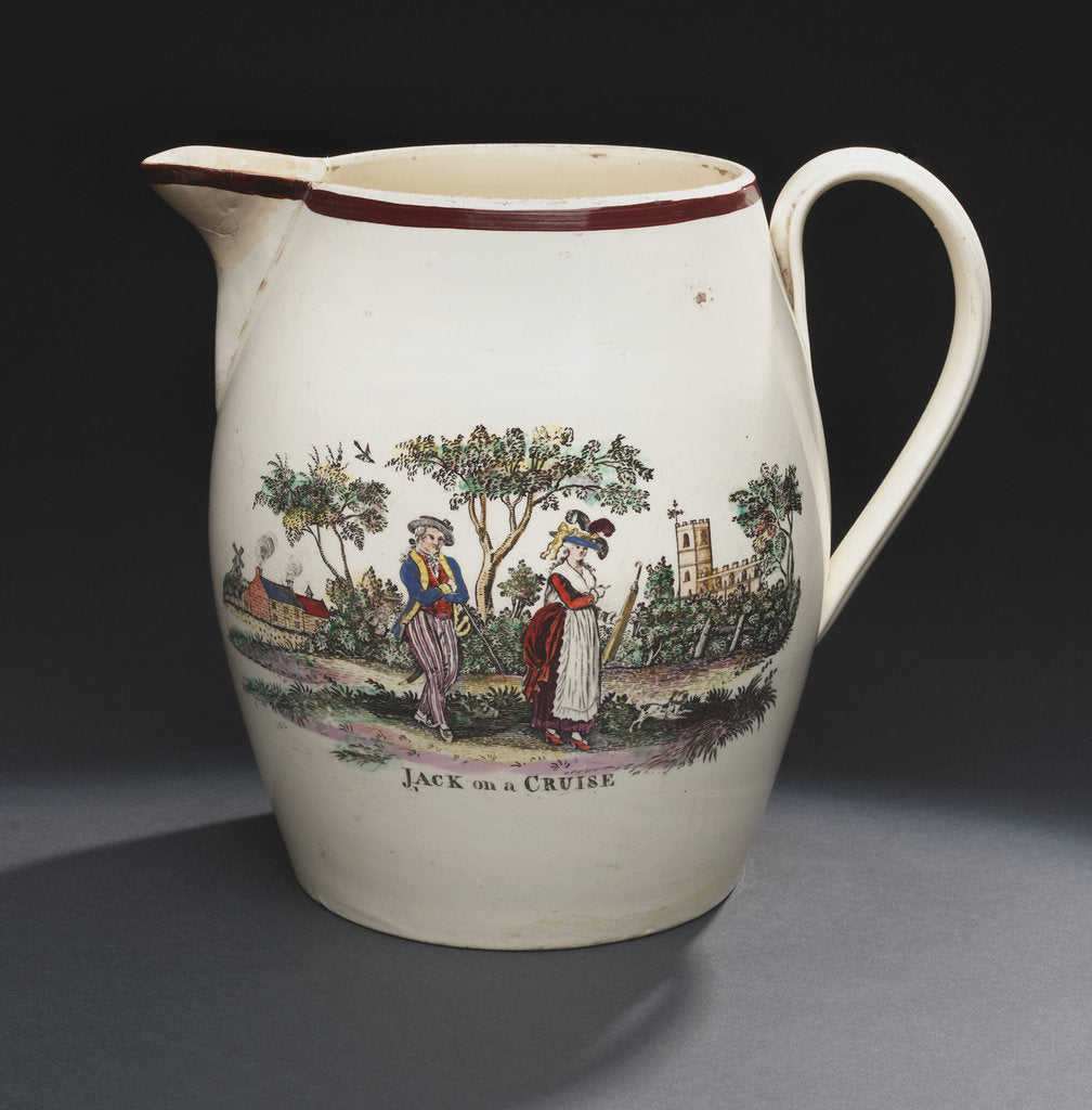 Detail of Creamware jug by Unknown