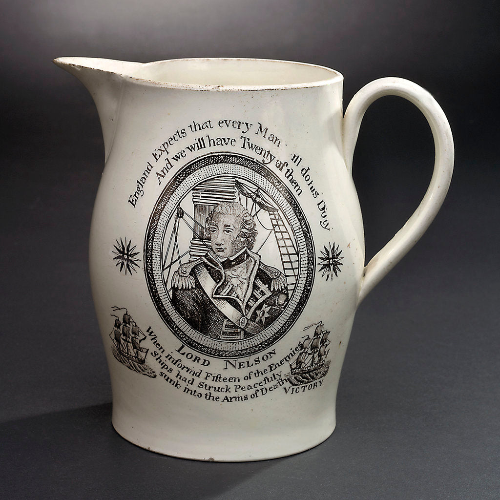 Detail of Creamware jug by Unknown