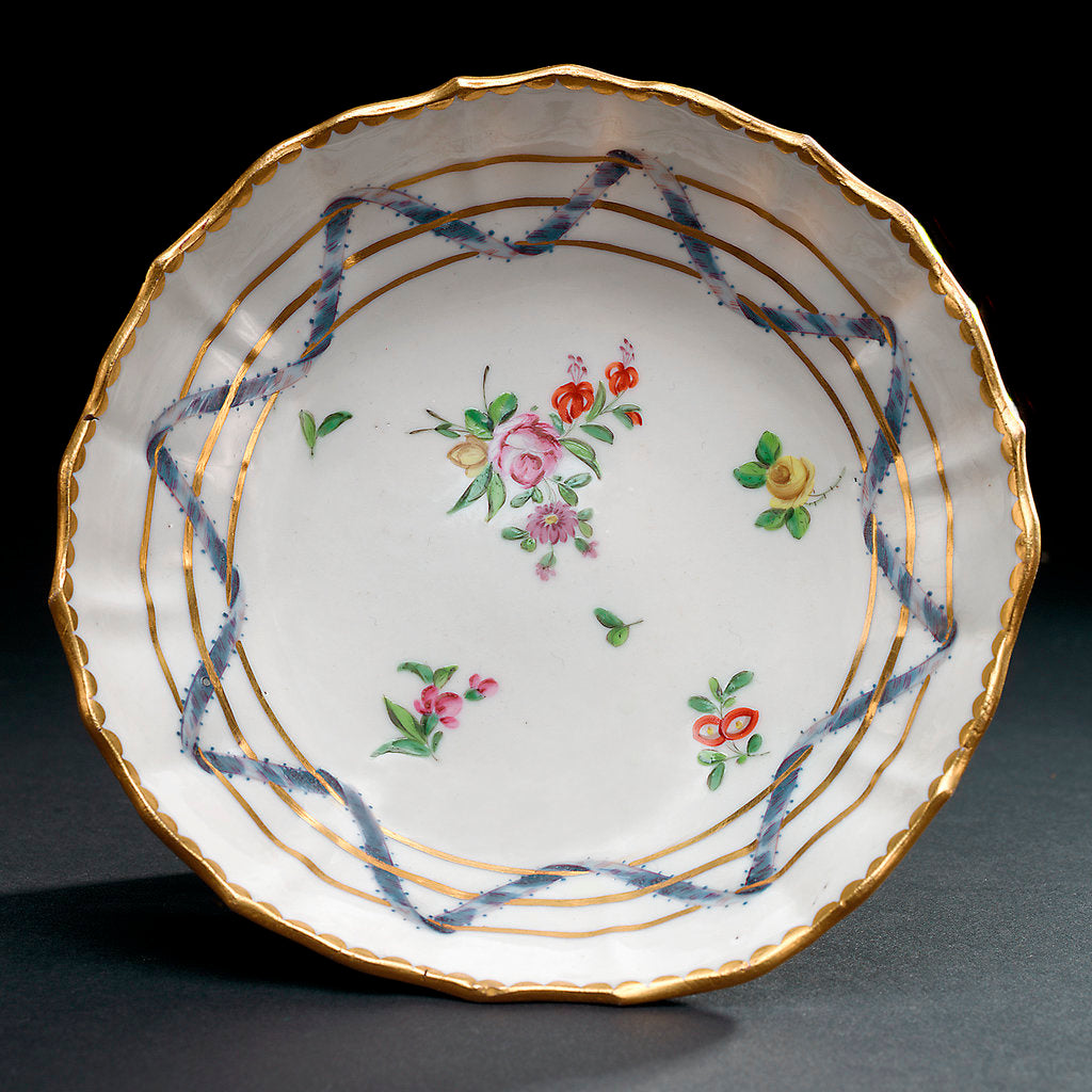Detail of Saucer, part of a tea service reputedly belonging to Vice-Admiral Horatio Nelson (1758-1805) by Richard Champion