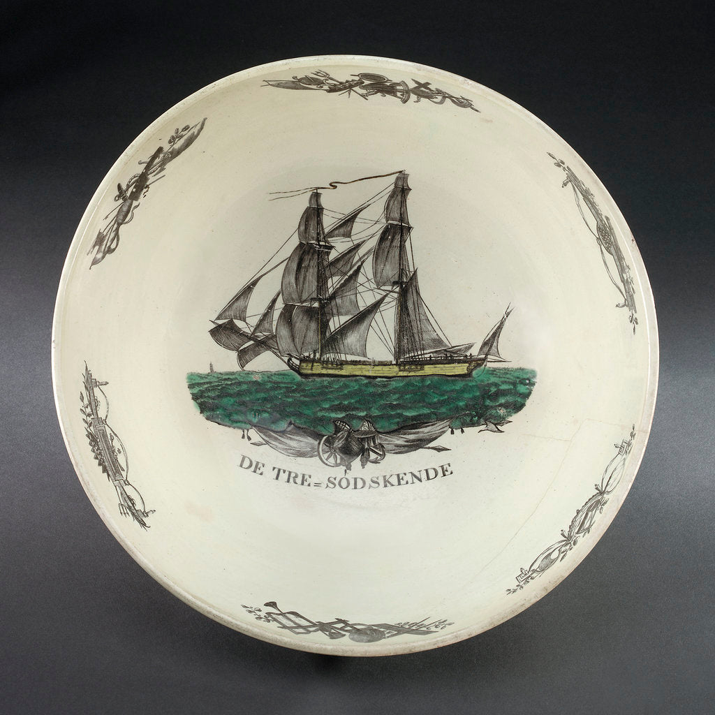 Detail of Creamware bowl by Unknown