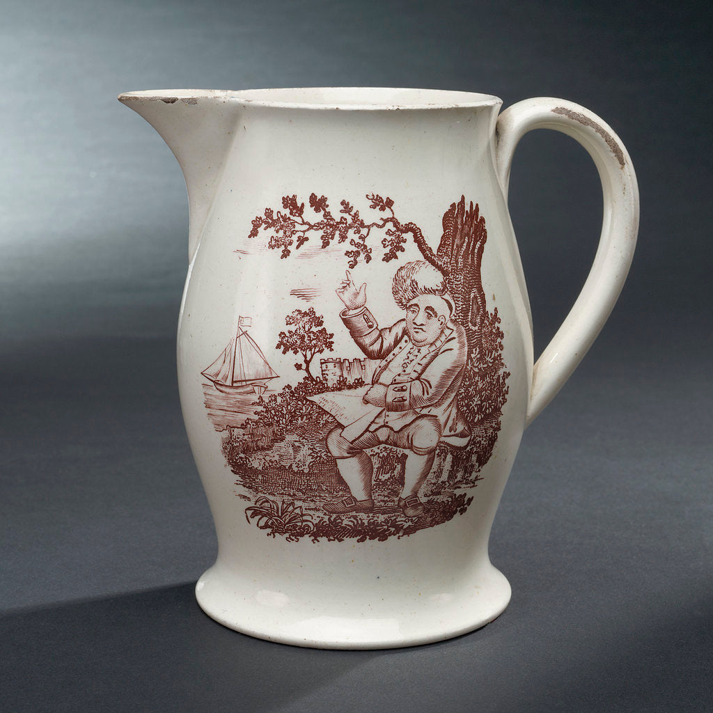 Detail of Creamware jug by Unknown