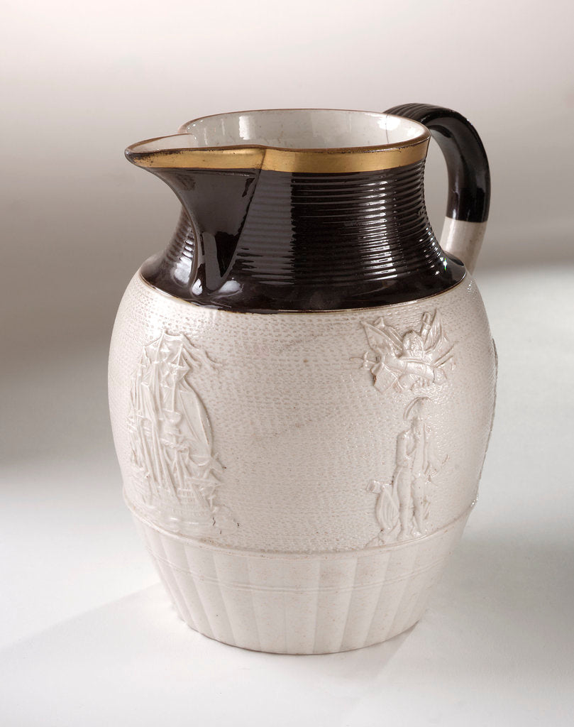 Detail of Stoneware jug by T. & J. Hollins