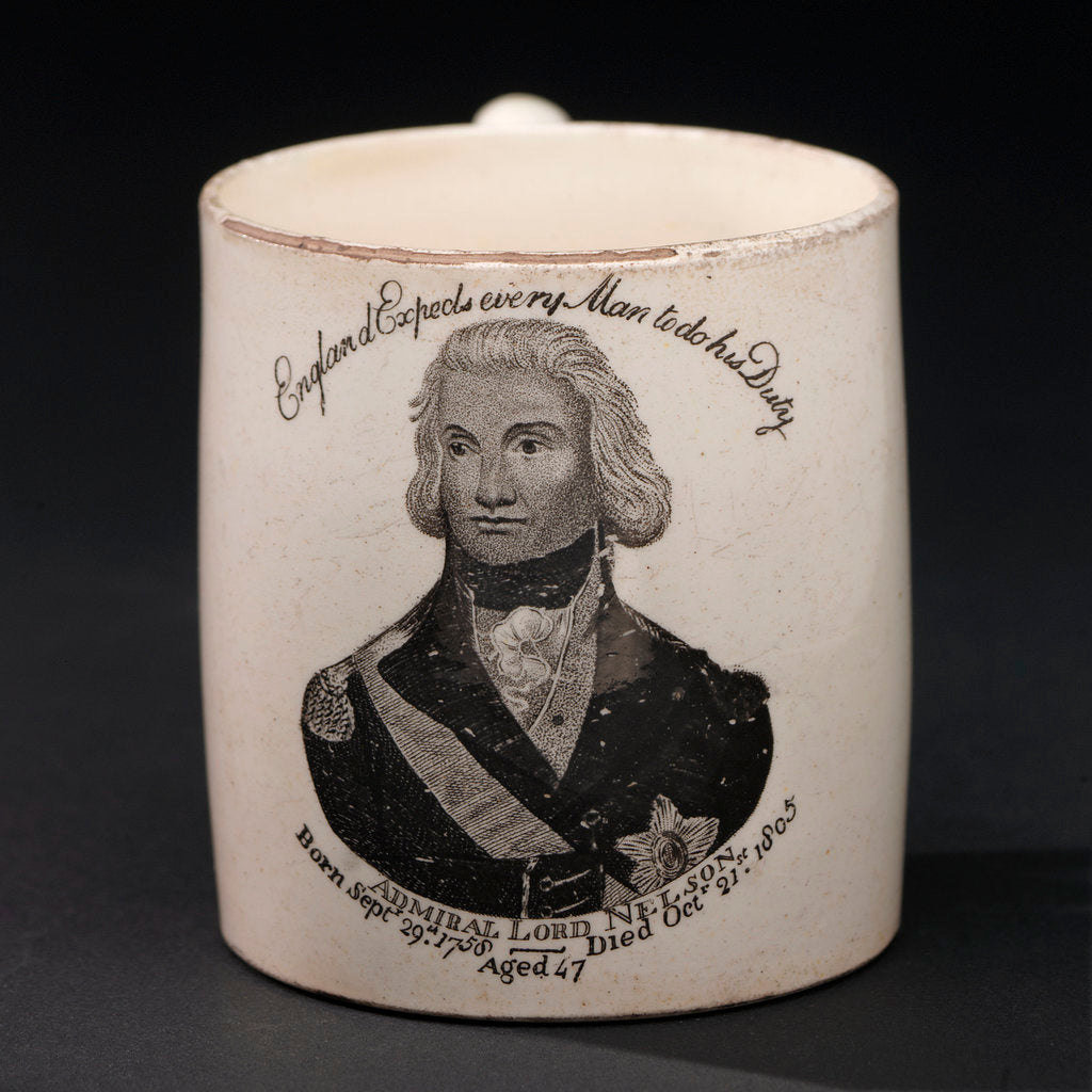 Detail of Creamware mug by Unknown