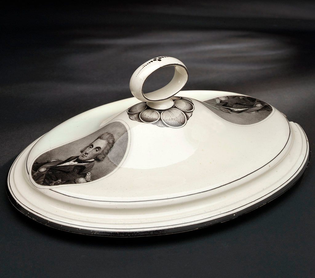Detail of Creamware soup tureen by Worthington