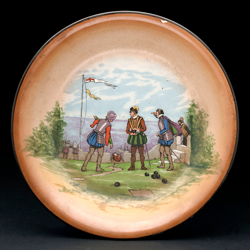 Detail of Porcelain dish by Burgess & Leigh Ltd